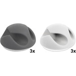 Delock Kábeltartó 2 kábelrendezovel 6 darabos készlet