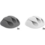 Delock Kábeltartó három kábelrendezovel 6 darabos készlet