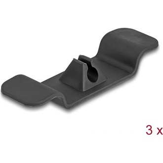 Delock Kábeltartó klipsz készlet öntapadós 3 db.-os fekete