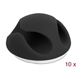 Delock Kábeltartó mini szett 2 kábelrendezővel 10 darabos fekete