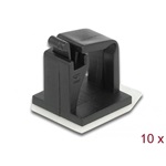 Delock Kábeltartó zárócsattal fekete 10 db