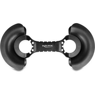 Delock Kábeltekercselő 375 x 170 mm fekete