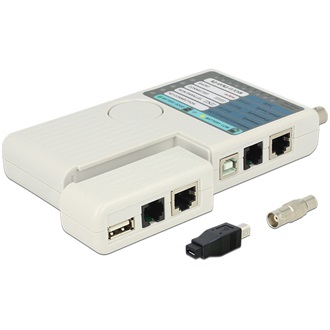 Delock Kábelteszter RJ45 / RJ12 / BNC / USB csatlakozóhoz