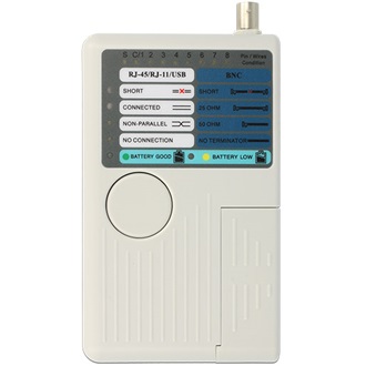 Delock Kábelteszter RJ45 / RJ12 / BNC / USB csatlakozóhoz