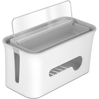 Delock Kábelvezeték doboz fehér vagy szürke tároló vázzal