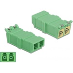Delock Kapcsoló Párosító lézervédő zárral / borítással LC Duplex anya - LC Duplex anya 4 db
