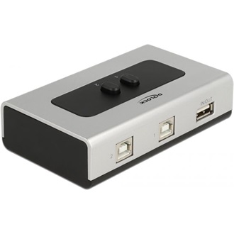 Delock Kétirányú USB 2.0 switch 2 db. B-típusú anya - 1 db. A-típus anya kézi átkapcsolással