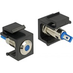 Delock Keystone 6 V-os, lapos, LED kék, fekete