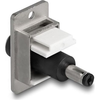 Delock Keystone DC 5,5 x 2,5 mm-es anya-DC 5,5 x 2,1 mm-es apa ezüst / fehér / fekete