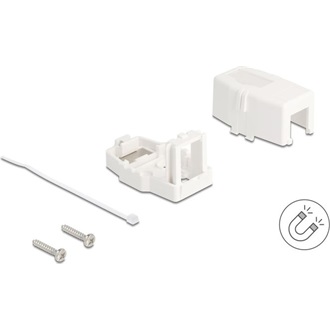Delock Keystone Felületre Épített Doboz 1 Port mágneses gombbal, fehér színű