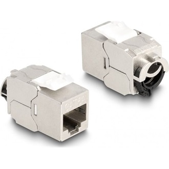Delock RJ45 CAT6A STP -> LSA Cat6A F/F keystone modul fém