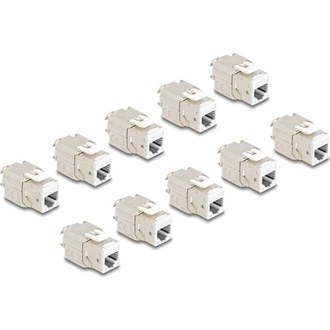 Delock Keystone Modul RJ45 anya - LSA Cat.6A eszközmentes fehér 10 db-os szett