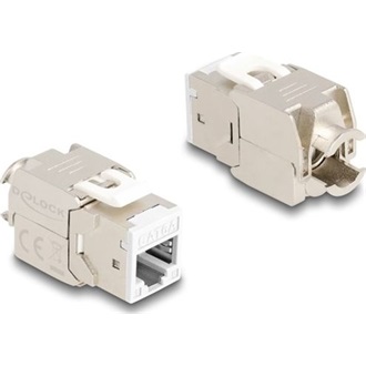 Delock Keystone Modul RJ45 anya - LSA Cat.6A eszközmentes fehér 10 db-os szett