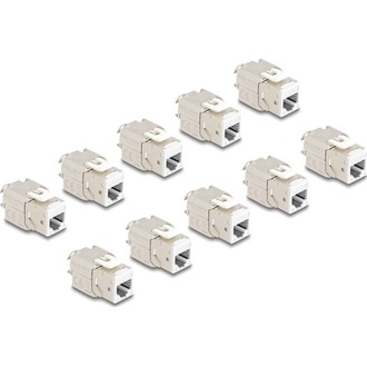 Delock Keystone Modul RJ45 anya - LSA Cat.6A eszközmentes fehér 10 db-os szett