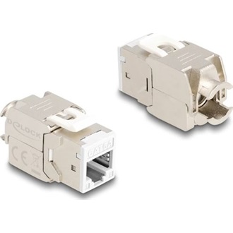 Delock Keystone Modul RJ45 anya - LSA Cat.6A eszközmentes fehér 10 db-os szett