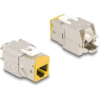 Delock Keystone Modul RJ45 anya - LSA Cat.6A eszközmentes sárga 10 db-os szett