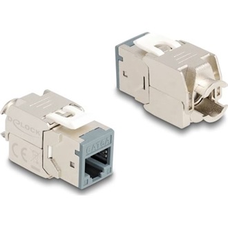 Delock Keystone Modul RJ45 anya - LSA Cat.6A eszközmentes szürke 10 db-os szett