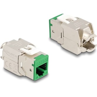 Delock Keystone Modul RJ45 anya - LSA Cat.6A eszközmentes zöld 10 db-os szett