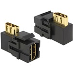 Delock HDMI M/F keystone modul 90° fekete