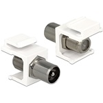 Delock IEC M/F Keystone modul fehér