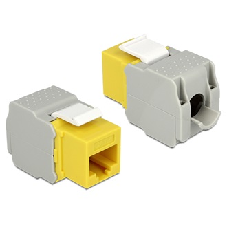 Delock RJ45 -> LSA CAT6 F/F Keystone modul sárga