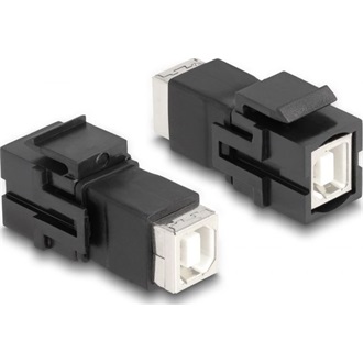 Delock Keystone Module USB 2.0 Type-B jack - USB 2.0 Type-B jack fekete