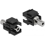 Delock Jack stereo 3,5mm (3pin) -> Jack stereo 3,5mm (3pin) F/F keystone modul fekete