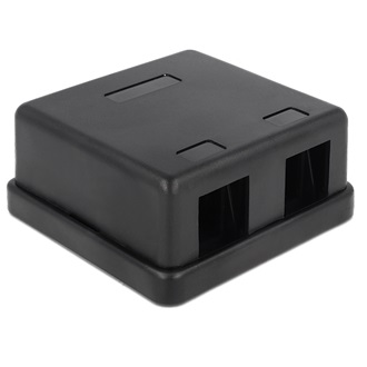 Delock Keystone szerelődoboz 2 port fekete