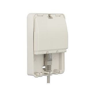 Delock Keystone fali doboz 3 port zárt fehér