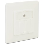 Delock 2 portos keystone fali doboz fehér