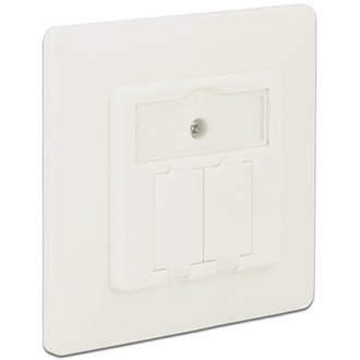 Delock 2 portos keystone fali doboz fehér