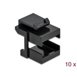 Delock Keystone fedél, fekete optikai szálasz csatlakozókhoz, 10 darab