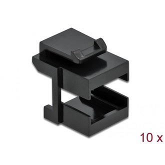 Delock Keystone fedél, fekete optikai szálasz csatlakozókhoz, 10 darab