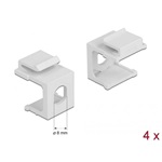 Delock keystone burkolat fehér 8mm-es lyukkal, 4db