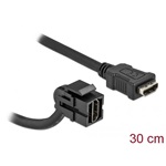 Delock HDMI 1.4 -> HDMI 1.4 M/F keystone modul 0.3m fekete 110°