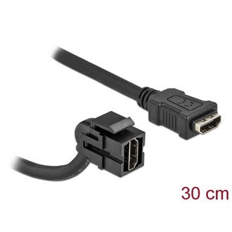 Delock HDMI 1.4 -> HDMI 1.4 M/F keystone modul 0.3m fekete 110°