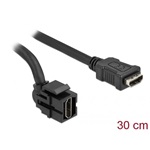 Delock HDMI 1.4 -> HDMI 1.4 M/F keystone modul 0.3m fekete 250°