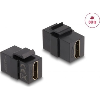 Delock HDMI 2.0 F/F keystone modul fekete