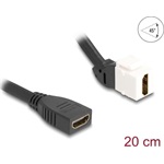 Delock HDMI 2.1 -> HDMI 2.1 F/F keystone modul 0.2m fekete-fehér