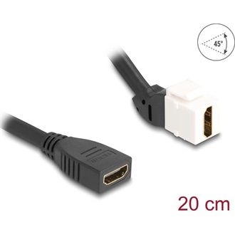 Delock HDMI 2.1 -> HDMI 2.1 F/F keystone modul 0.2m fekete-fehér