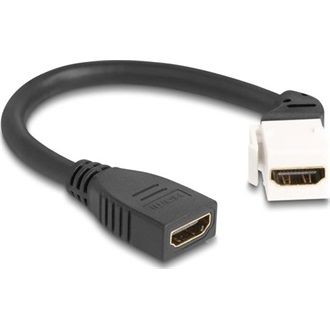 Delock HDMI 2.1 -> HDMI 2.1 F/F keystone modul 0.2m fekete-fehér