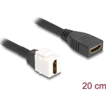Delock HDMI 2.1 -> HDMI 2.1 F/F keystone modul 0.2m fekete-fehér