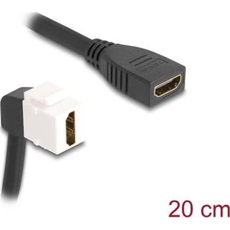 Delock HDMI 2.1 -> HDMI 2.1 F/F keystone modul 0.2m fekete-fehér