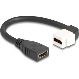 Delock HDMI 2.1 -> HDMI 2.1 F/F keystone modul 0.2m fekete-fehér