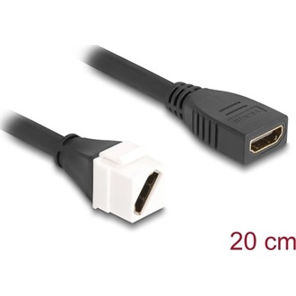 Delock HDMI 2.1 -> HDMI 2.1 F/F keystone modul 0.2m fekete-fehér