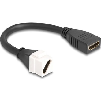 Delock HDMI 2.1 -> HDMI 2.1 F/F keystone modul 0.2m fekete-fehér