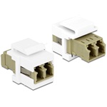 Delock LC Duplex -> LC Duplex F/F keystone modul fehér multi-mode