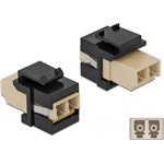Delock LC Duplex -> LC Duplex F/F keystone modul fekete-barna