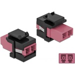 Delock LC Duplex -> LC Duplex F/F keystone modul fekete-lila multi-mode