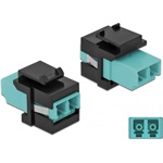 Delock LC Duplex -> LC Duplex F/F keystone modul fekete-kék multi-mode